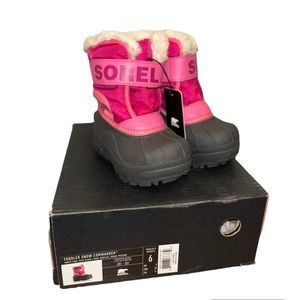 SOREL Toddler Snow Commander Boots -  Tropic Pink - Size 6 - NWT